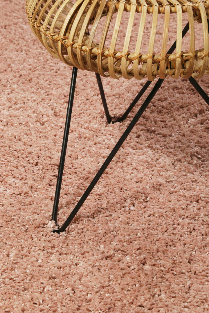 Live Nature Teppich rosa Hochflor rechteckig