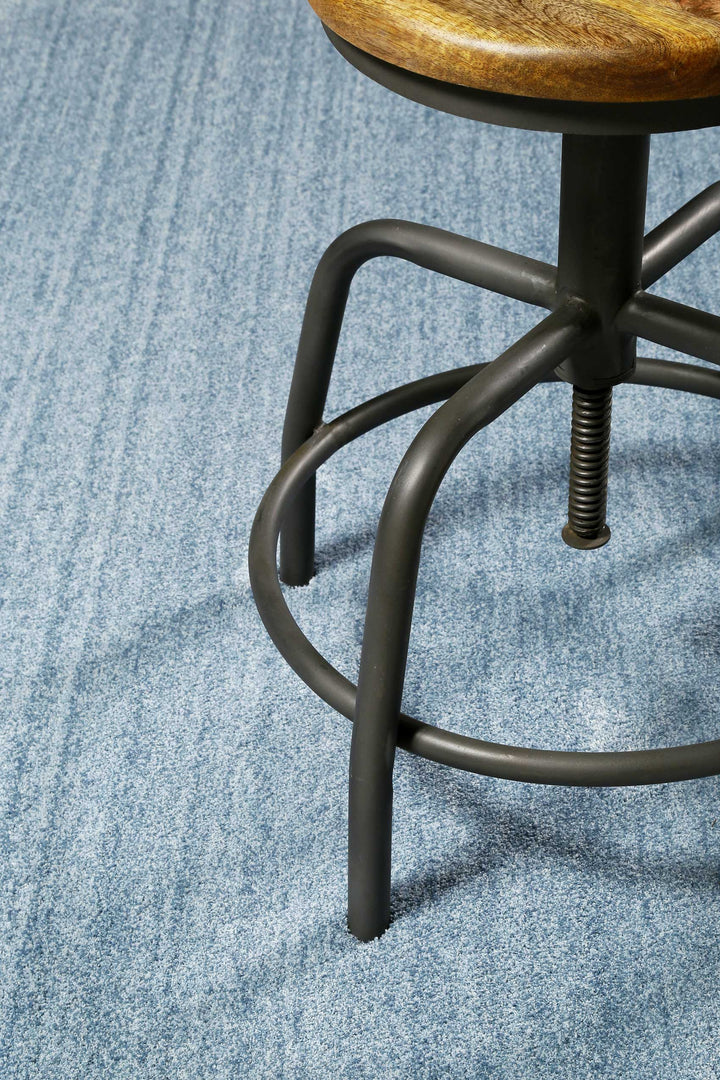 #loft Teppich hellblau meliert Kurzflor rechteckig