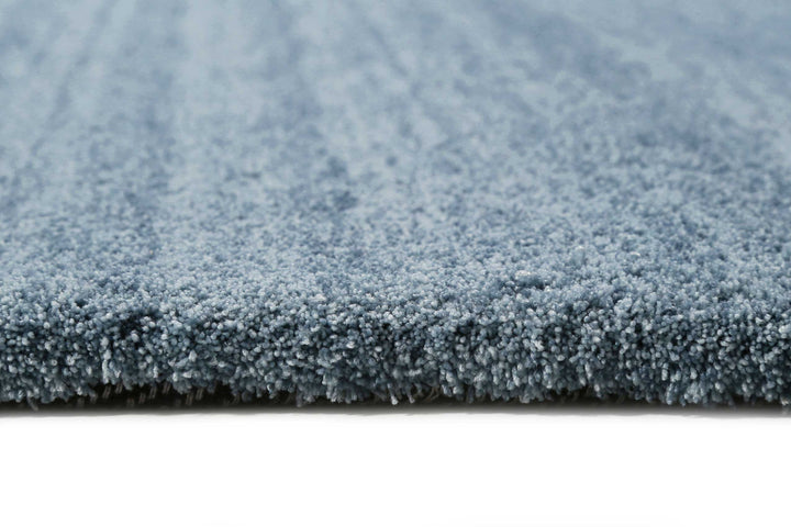 #loft Teppich blau meliert Kurzflor rechteckig