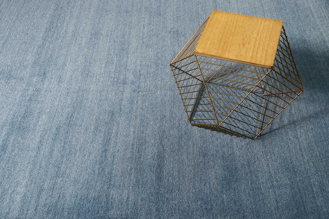 #loft Teppich blau meliert Kurzflor rechteckig