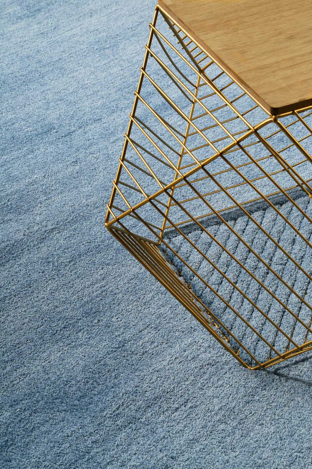 #loft Teppich blau meliert Kurzflor rechteckig