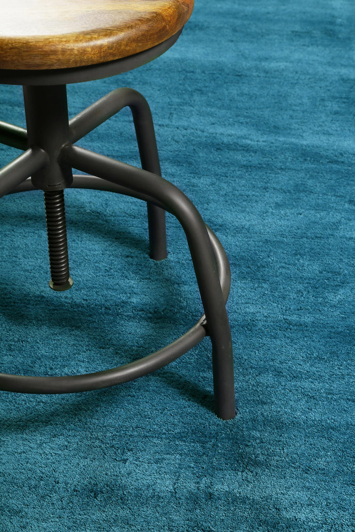 #loft Teppich petrol Kurzflor rechteckig