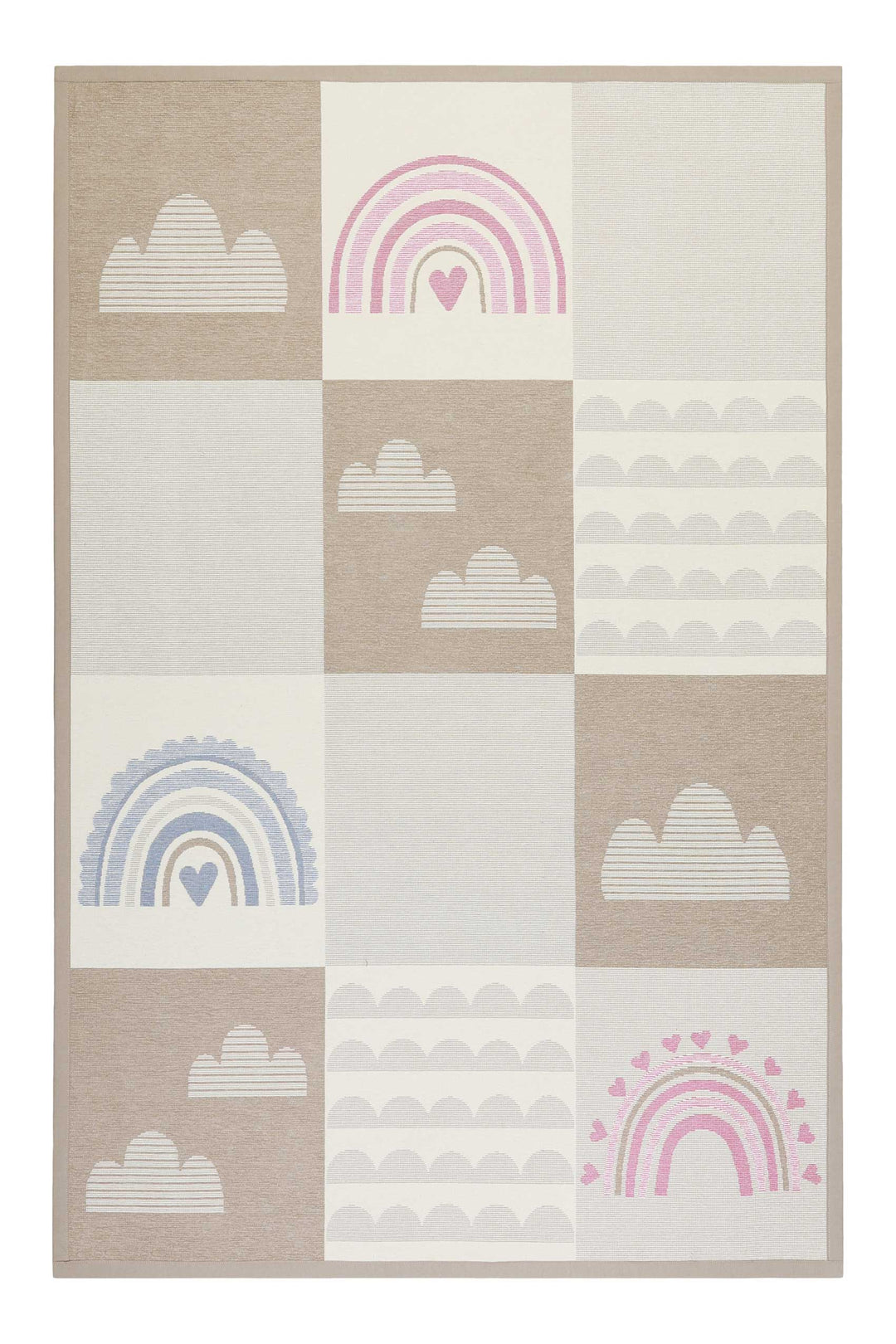 Lovely Rainbow Teppich beige Hochflor rechteckig