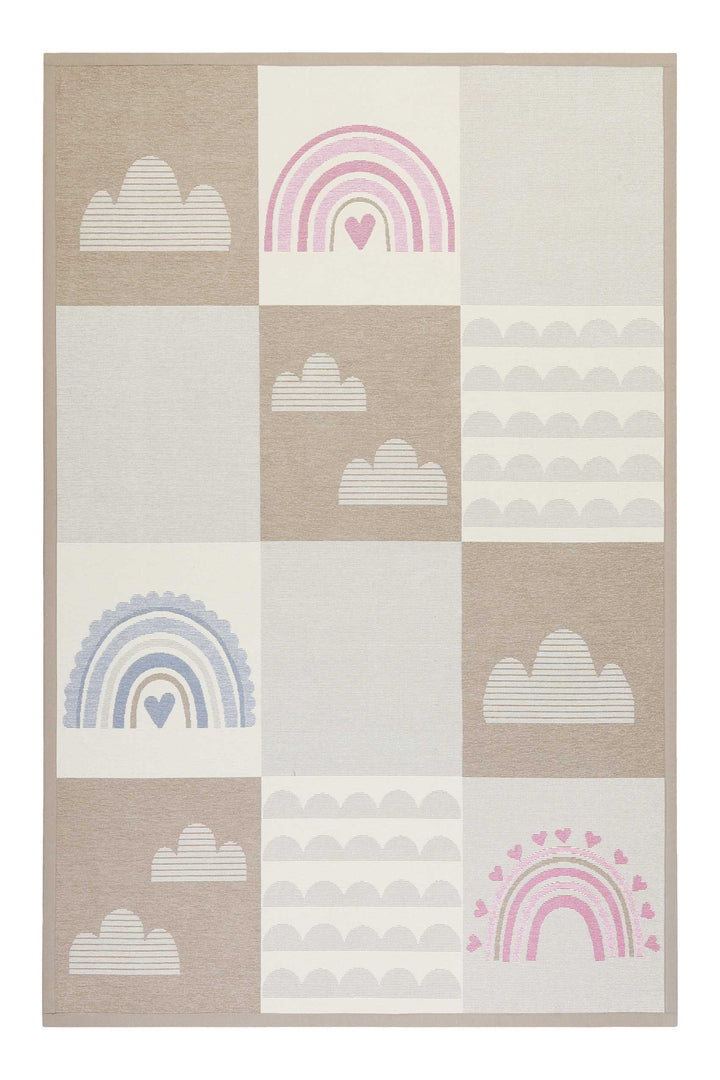 Lovely Rainbow Teppich beige Hochflor rechteckig