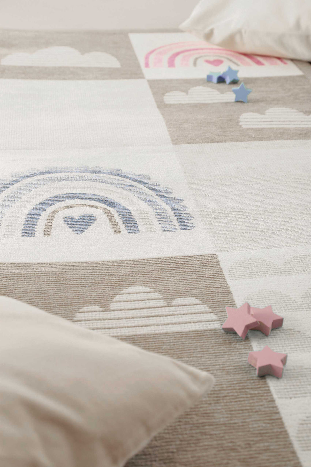 Lovely Rainbow Teppich beige Hochflor rechteckig