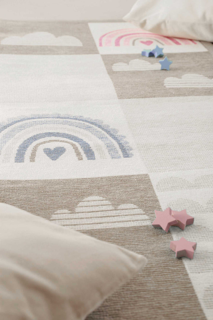 Lovely Rainbow Teppich beige Hochflor rechteckig