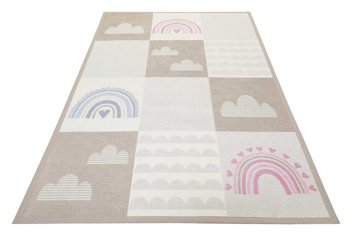 Lovely Rainbow Teppich beige Hochflor rechteckig