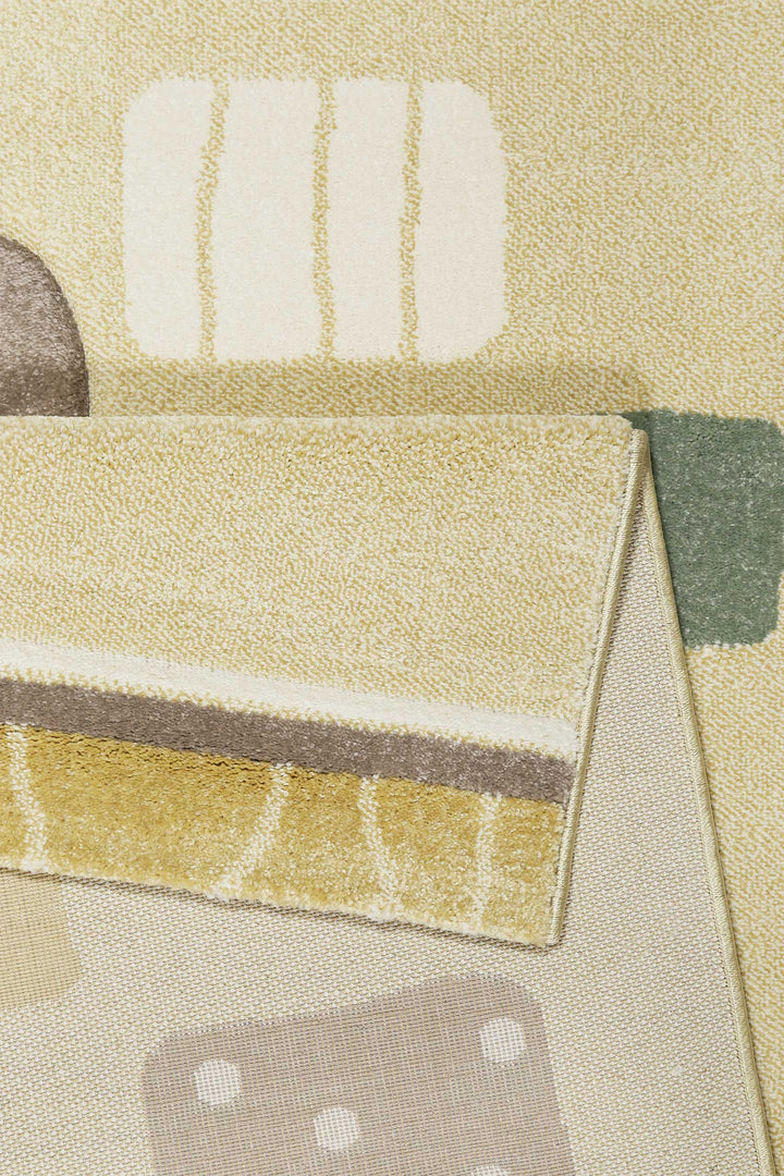 Lucky Zoo 2.0 Teppich beige Kurzflor rechteckig