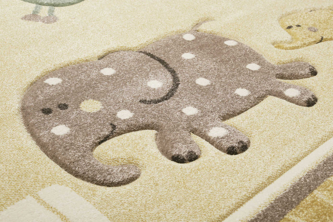 Lucky Zoo 2.0 Teppich beige Kurzflor rechteckig