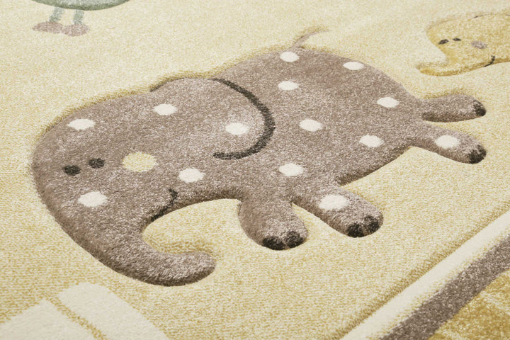 Lucky Zoo 2.0 Teppich beige Kurzflor rechteckig