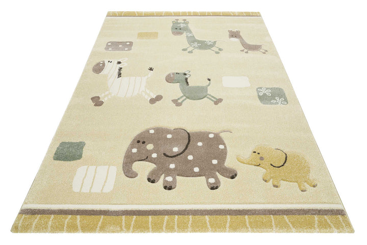 Lucky Zoo 2.0 Teppich beige Kurzflor rechteckig