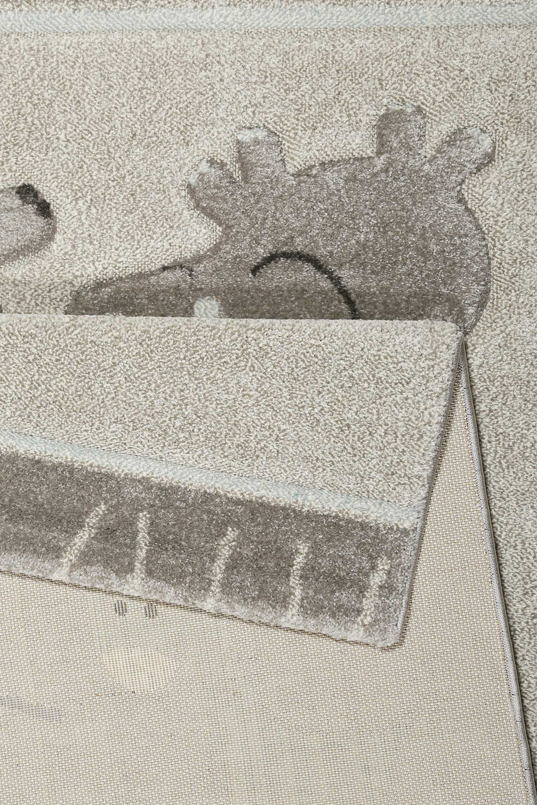 Lucky Zoo 2.0 Teppich grau Kurzflor rechteckig