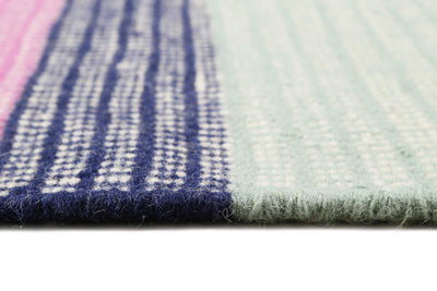 Esprit Kelim Teppich Blau Pink aus Wolle » Makon Kelim «