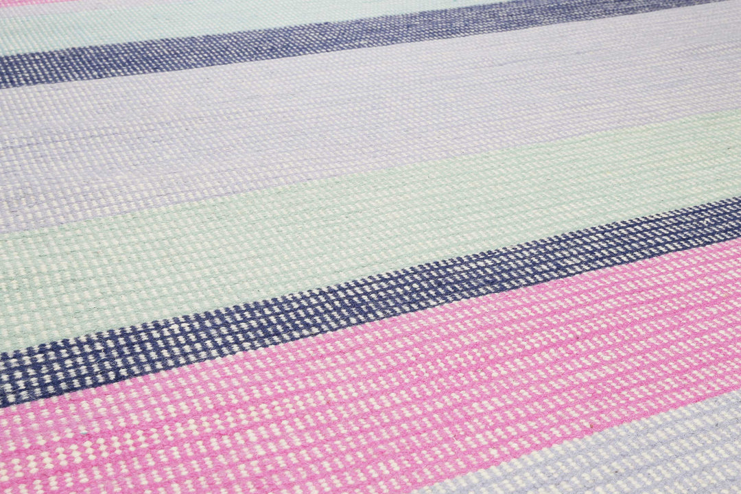 Makon Kelim Teppich grau Kurzflor rechteckig