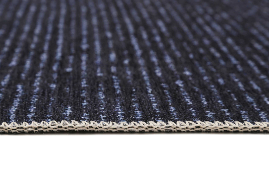 MARLY Teppich dunkelblau Kurzflor rechteckig