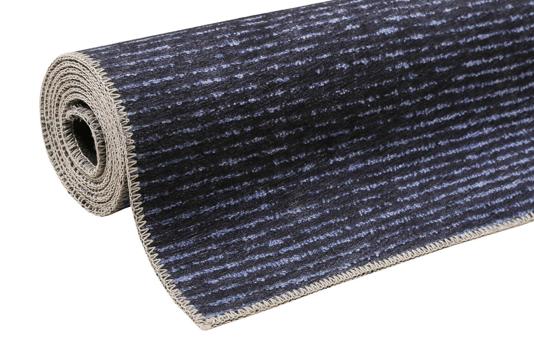 MARLY Teppich dunkelblau Kurzflor rechteckig