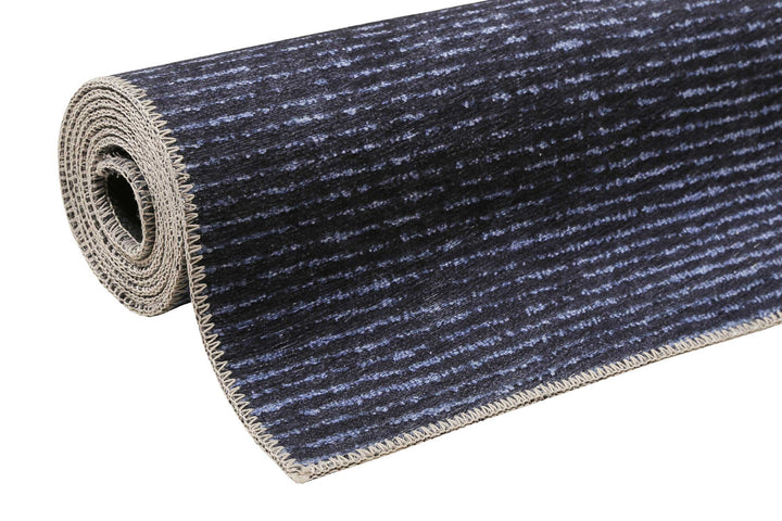 MARLY Teppich dunkelblau Kurzflor rechteckig