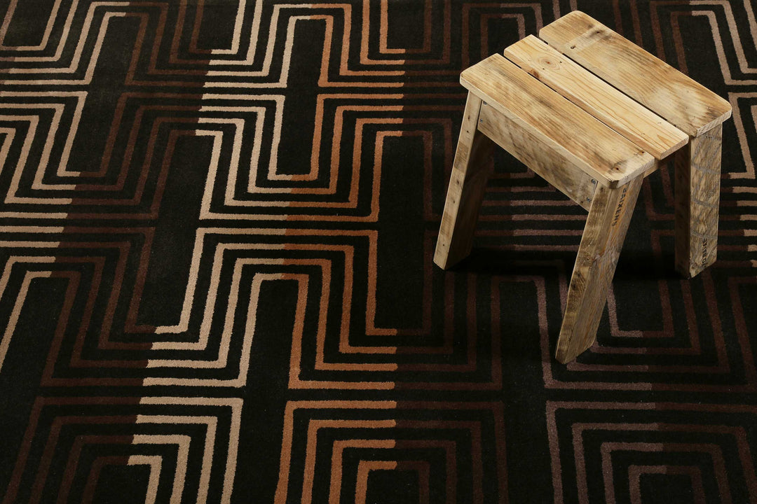 Matrix Teppich braun Kurzflor rechteckig