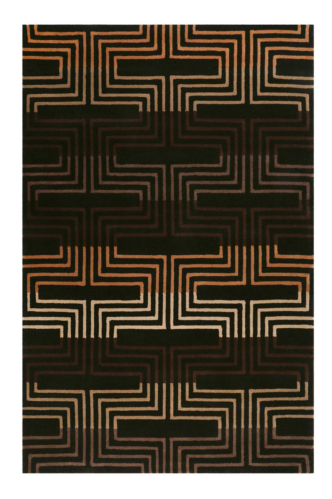 Matrix Teppich braun Kurzflor rechteckig