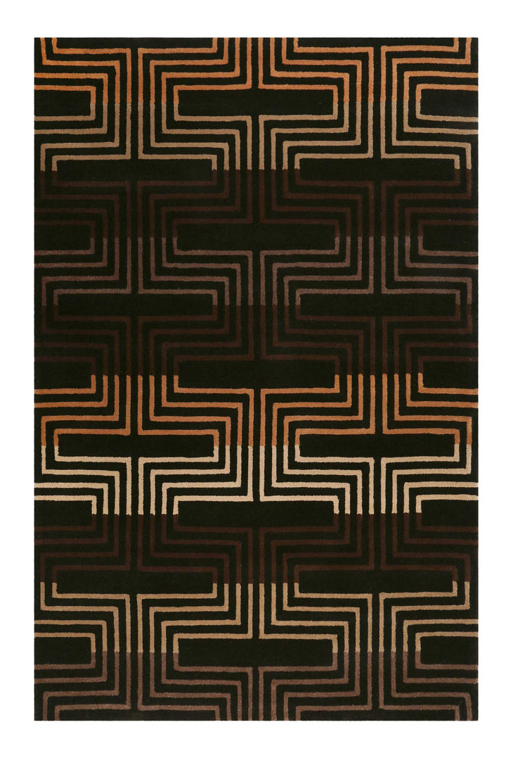 Matrix Teppich braun Kurzflor rechteckig