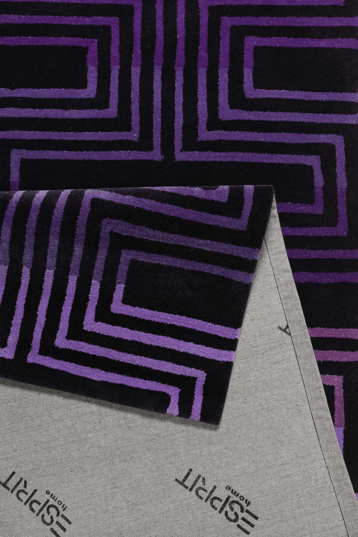 Matrix Teppich lila Kurzflor rechteckig