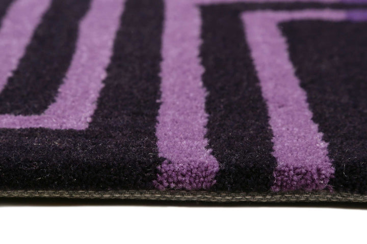Matrix Teppich lila Kurzflor rechteckig