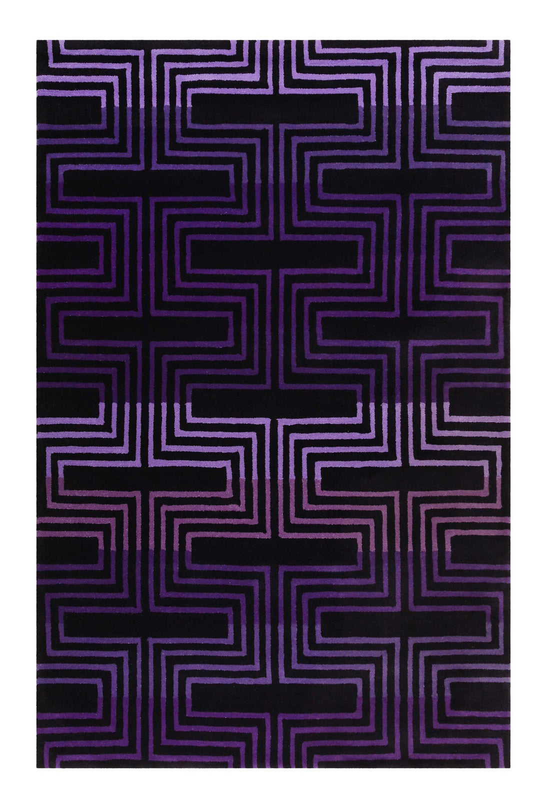 Matrix Teppich lila Kurzflor rechteckig