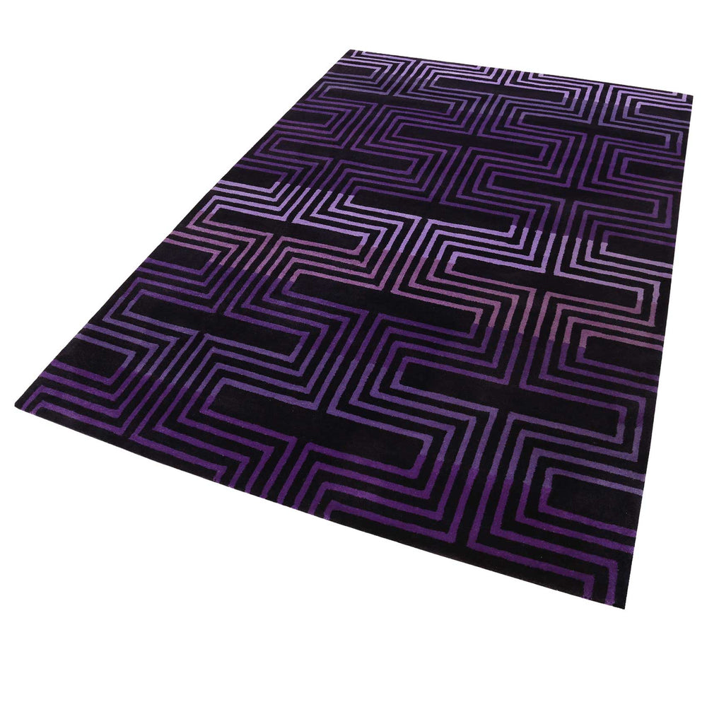 Matrix Teppich lila Kurzflor rechteckig