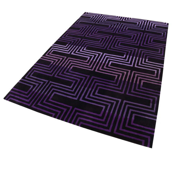 Matrix Teppich lila Kurzflor rechteckig