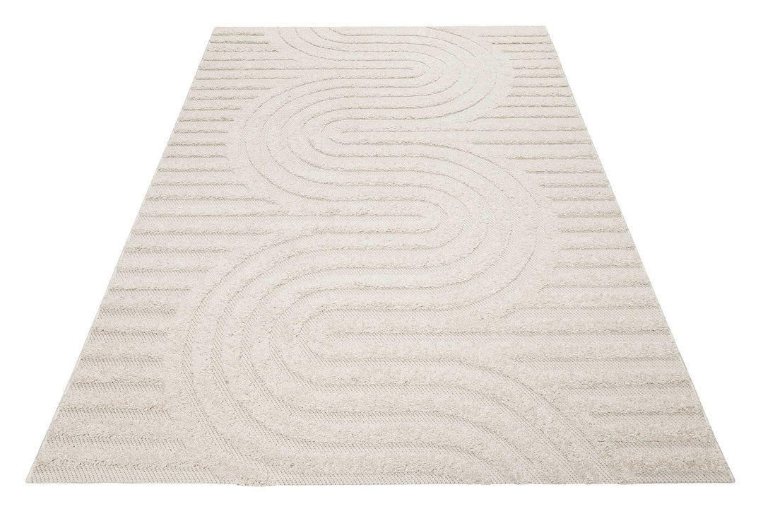 Miles Outdoor creme beige Kurzflor rechteckig