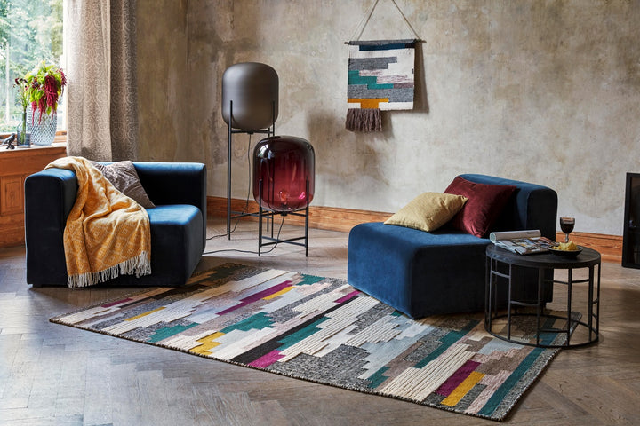 Natham Kelim  Teppich multicolor rechteckig