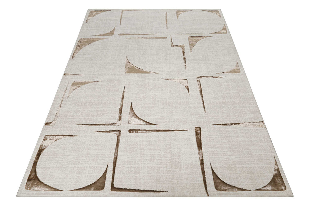 Nelle Teppich beige Kurzflor rechteckig