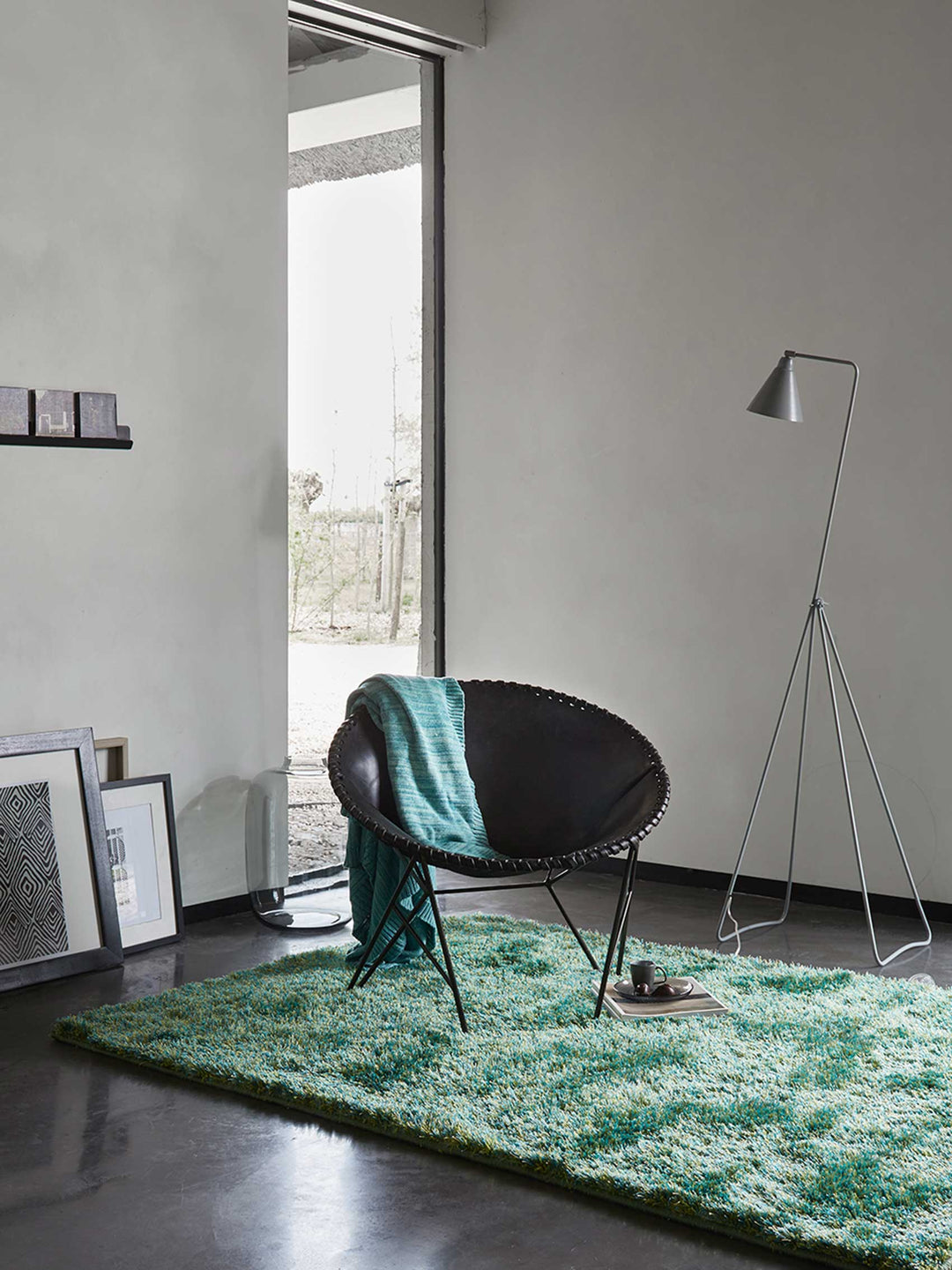 New Glamour  Teppich grün Hochflor rechteckig