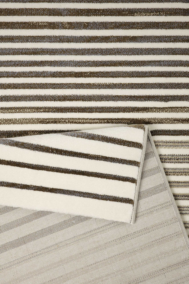 Esprit Kurzflor Teppich » Nifty Stripes « braun taupe beige