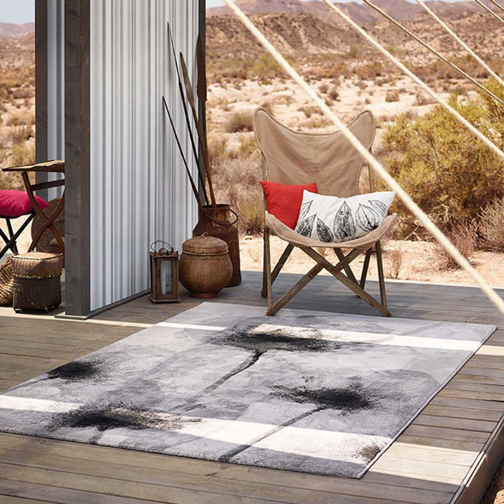 Night Shade Teppich silber Kurzflor rechteckig