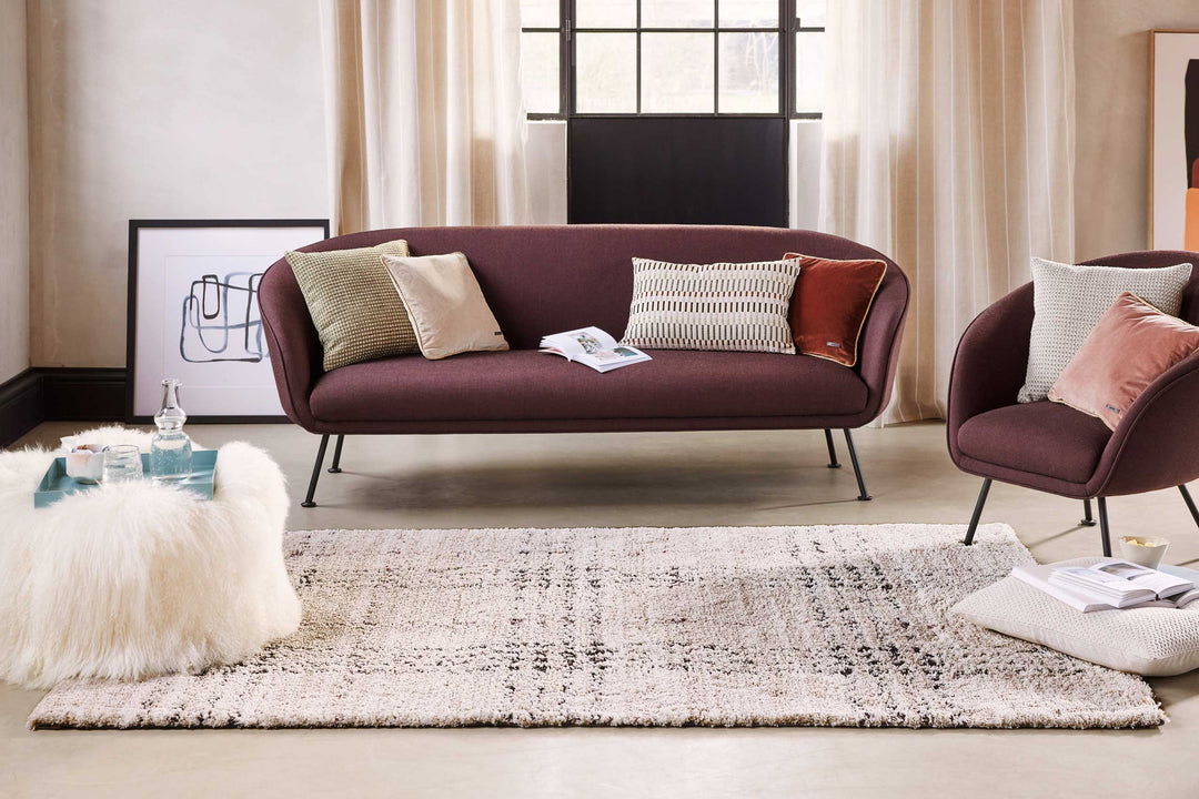 Nora Teppich creme weiß Hochflor rechteckig