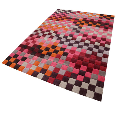 Esprit Wollteppich Rot Pink Bunt » Pixel «