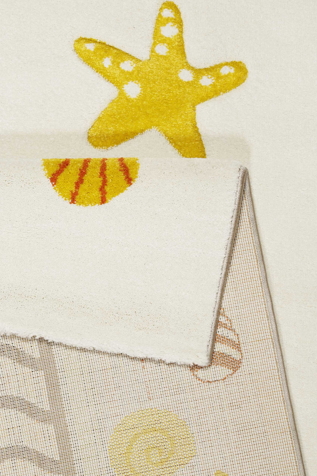 Playground Teppich beige bunt Kurzflor rechteckig