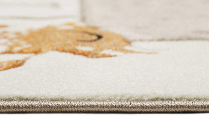 Playground Teppich beige bunt Kurzflor rechteckig