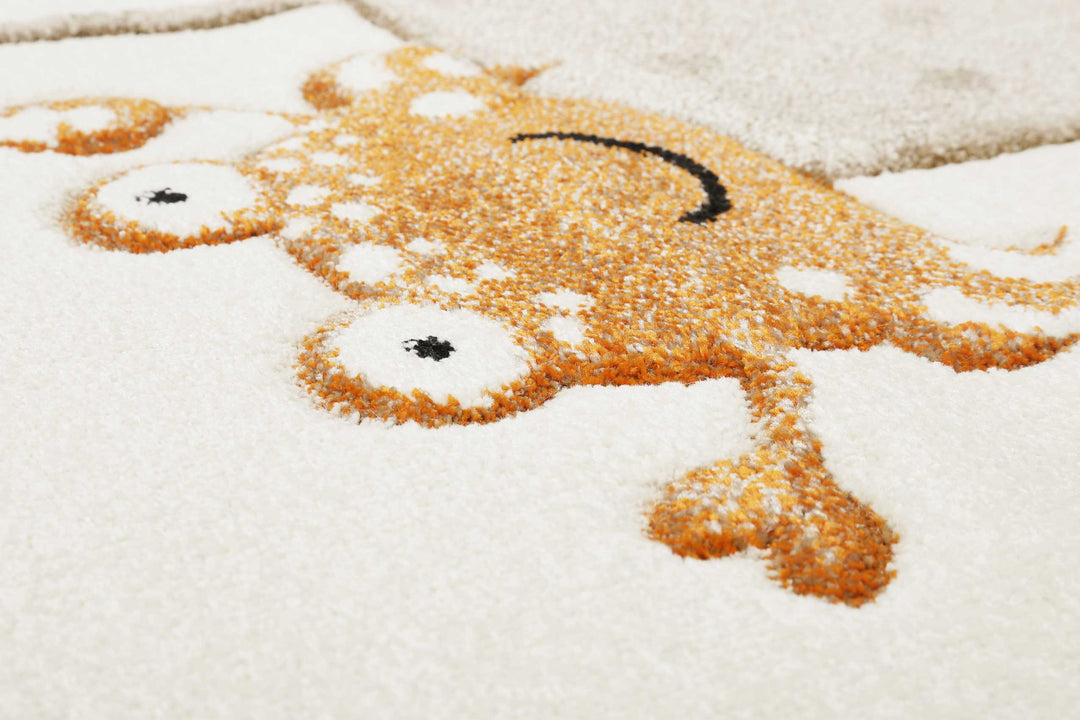 Playground Teppich beige bunt Kurzflor rechteckig