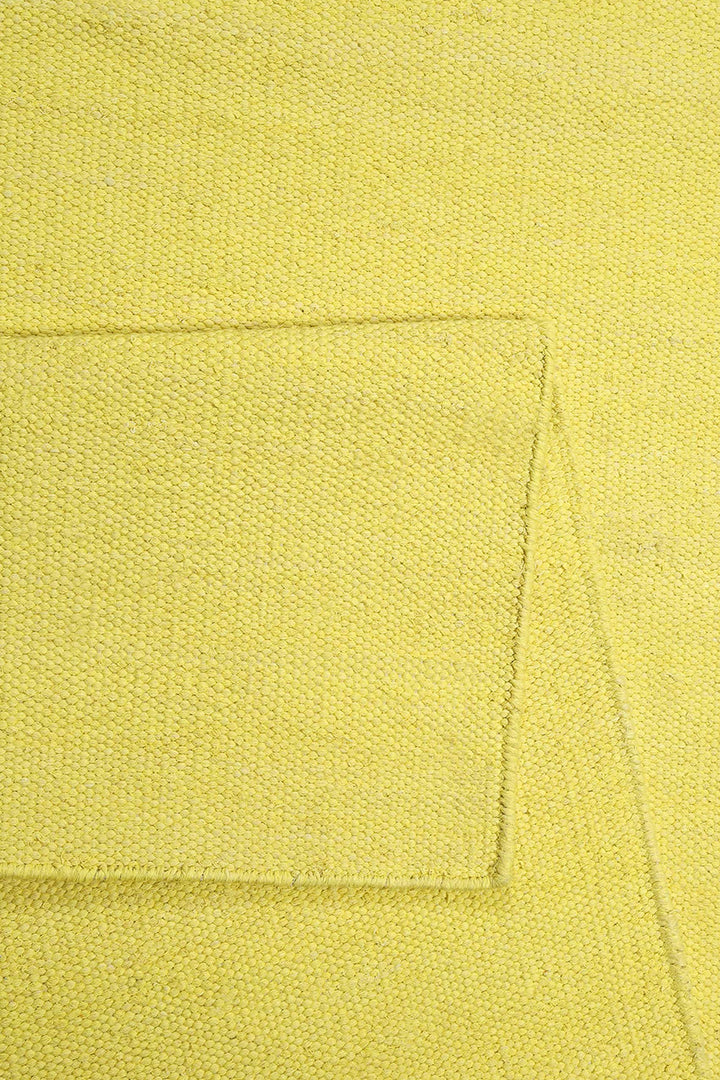 Rainbow Kelim Teppich gelb Kurzflor rechteckig