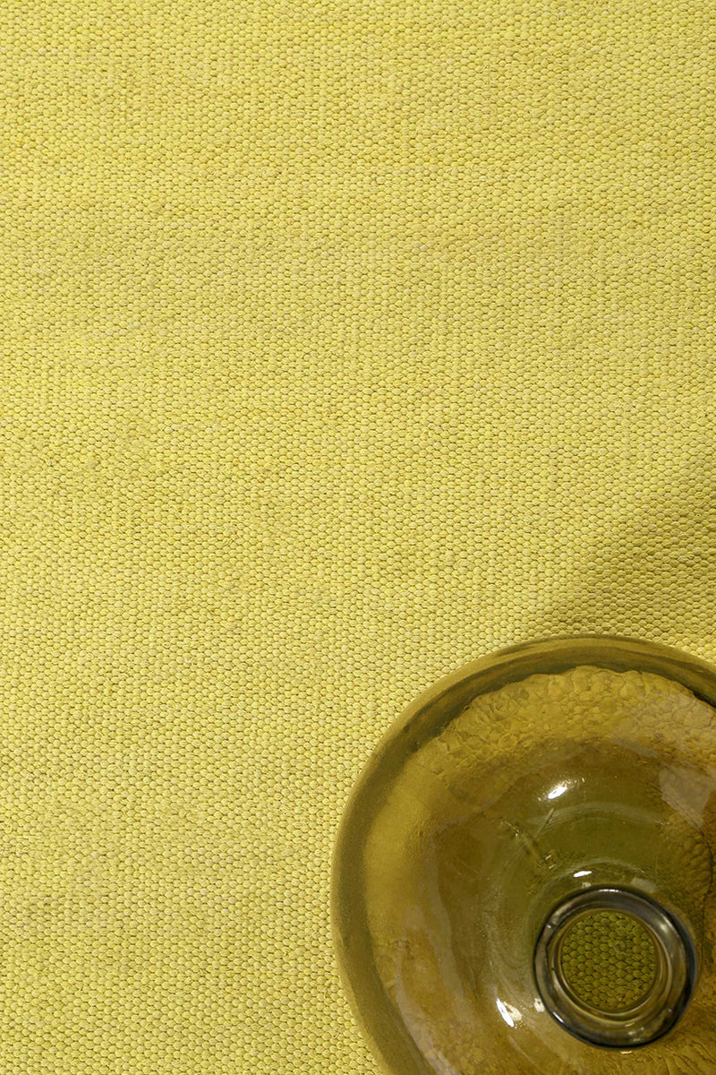 Esprit Kurzflor Teppich Gelb aus Baumwolle » Rainbow Kelim «