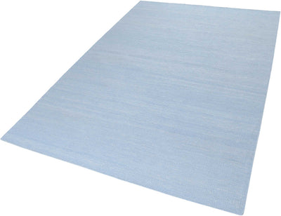 Esprit Kurzflor Teppich Hellblau aus Baumwolle » Rainbow Kelim «