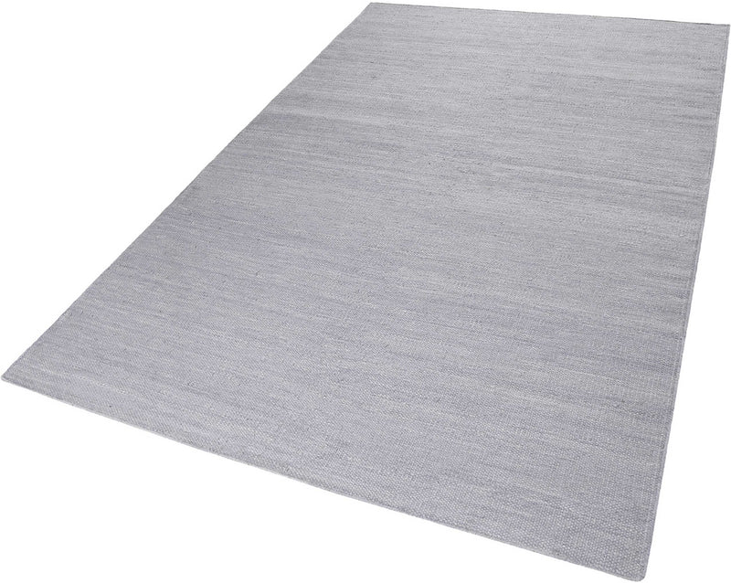 Esprit Kurzflor Teppich Grau aus Baumwolle » Rainbow Kelim «