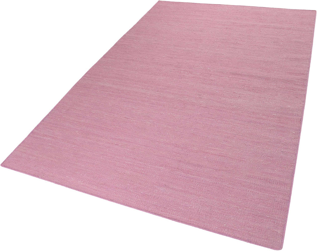 Rainbow Kelim Teppich rosa Kurzflor rechteckig