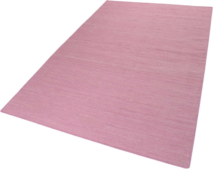 Rainbow Kelim Teppich rosa Kurzflor rechteckig