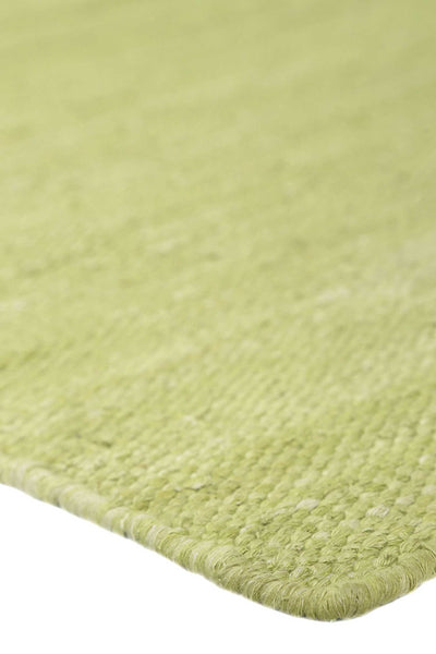 Esprit Kurzflor Teppich Grün aus Baumwolle » Rainbow Kelim «