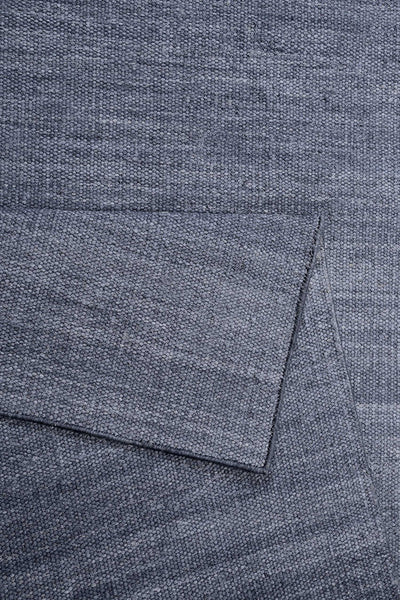 Esprit Kurzflor Teppich Blau Grau aus Baumwolle » Rainbow Kelim «
