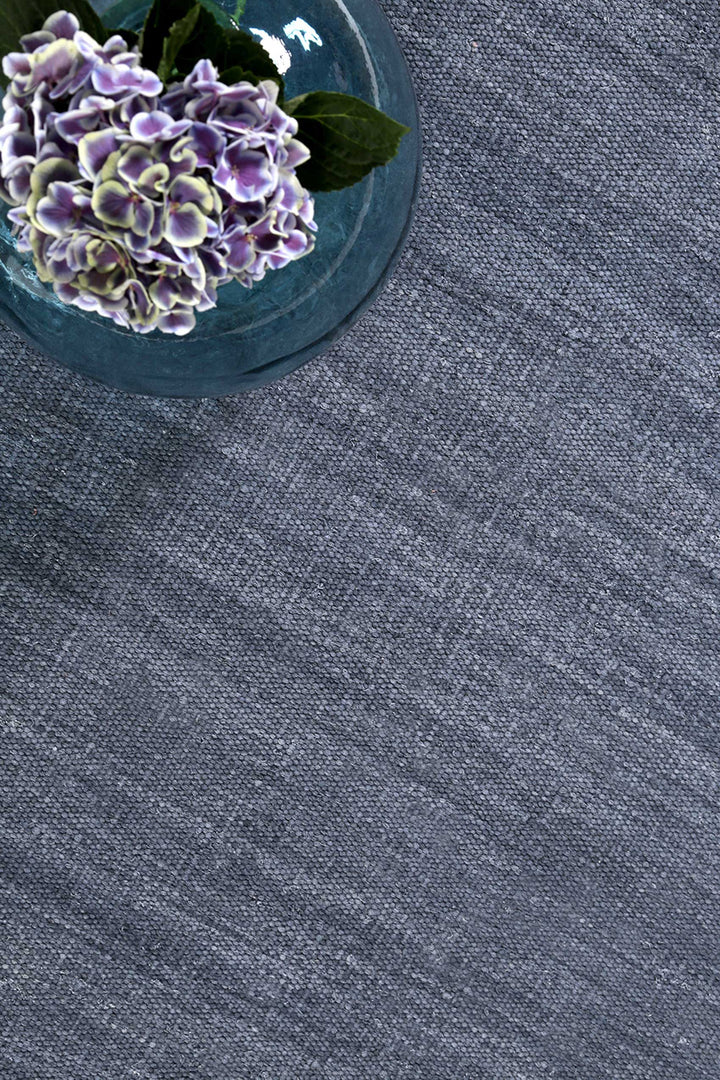 Rainbow Kelim Teppich blaugrau Kurzflor rechteckig