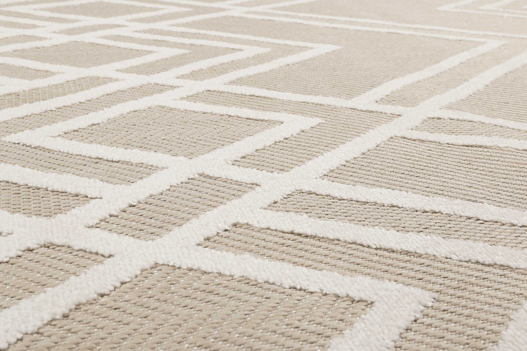 Rave Outdoor beige Kurzflor rechteckig